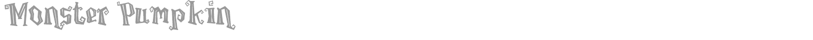 Monster Pumpkin font preview